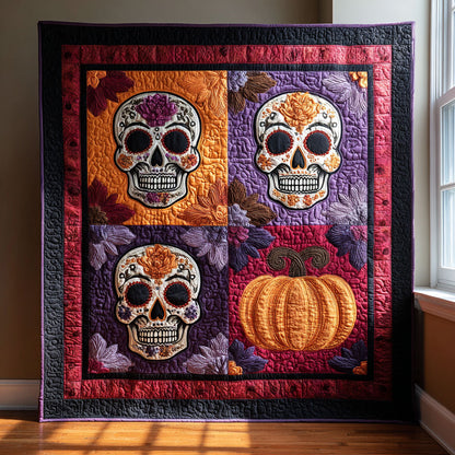 Skull Pumpkin Glow CW2008040CL Quilt
