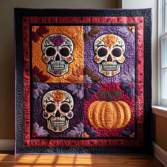 Skull Pumpkin Glow CW2008040CL Quilt