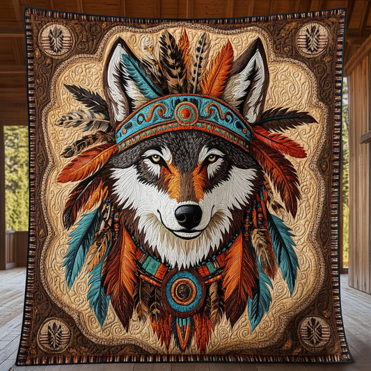 Native Spirit Wolf CP1704112CL Quilt