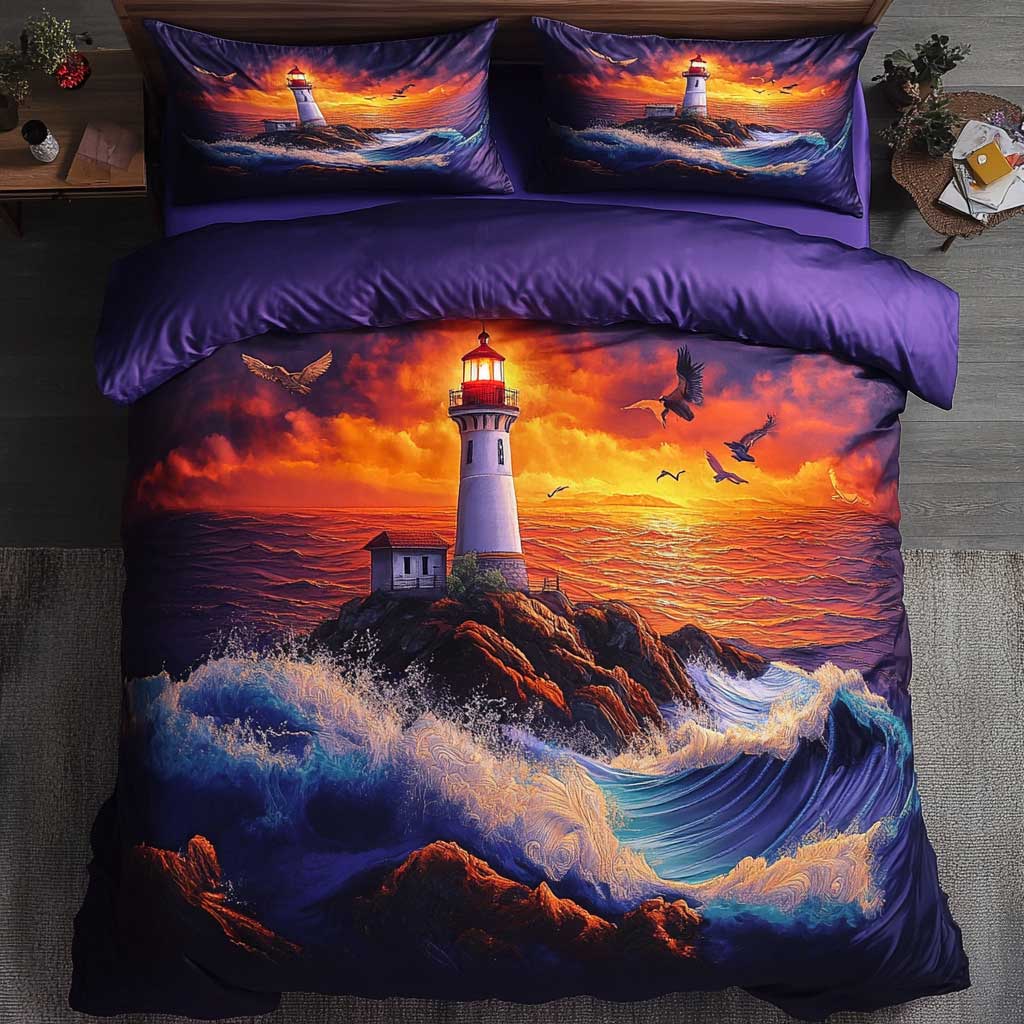 Sunset Lighthouse WN1803135CL Duvet Cover Set