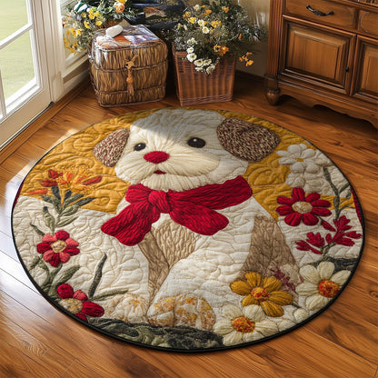 Little Puppy WJ2003077CL Quilted Round Mat