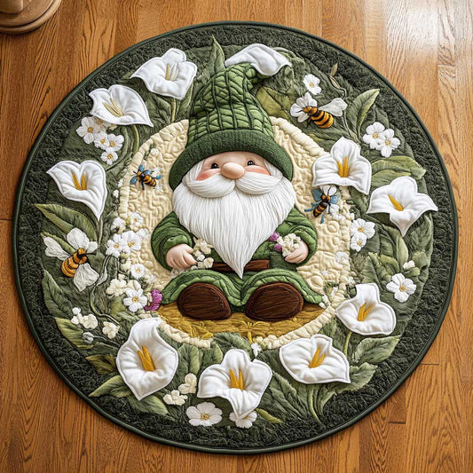 Gnome And Bloom WN2305034CL Quilted Round Mat
