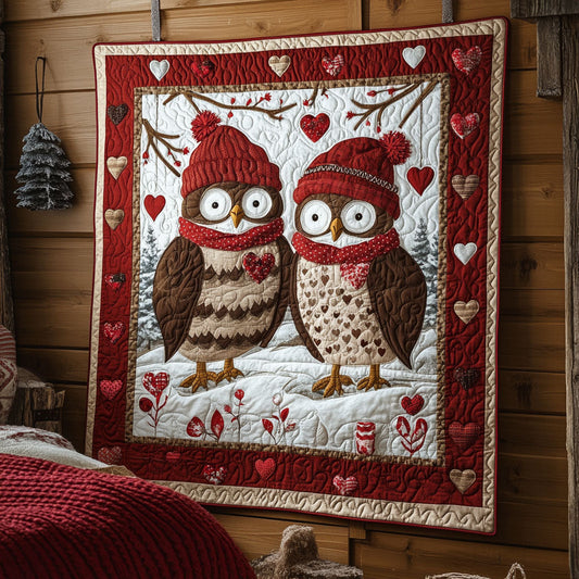 Couple Owl In Valentine WY2001071CL Quilt