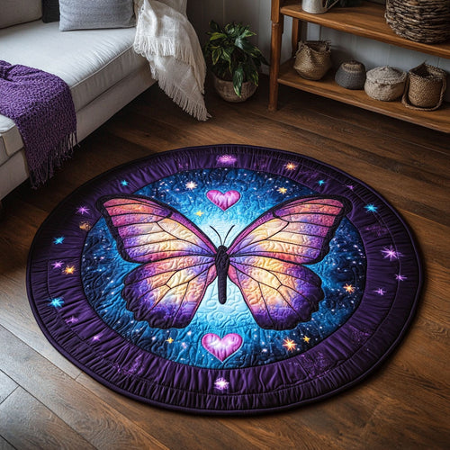 Enchanted Butterfly CW1401080CL Quilted Round Mat