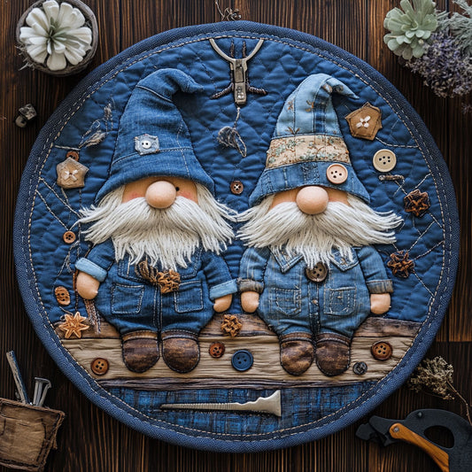 Gnome Hearthlight WN1406032CL Quilted Round Mat