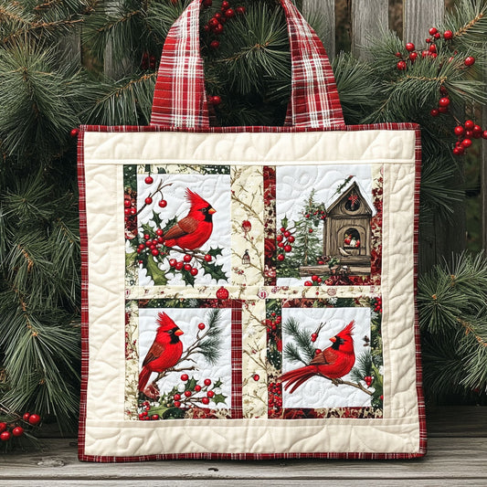 Holiday Hearth Cardinal WN0711031CL Quilted Tote Bag