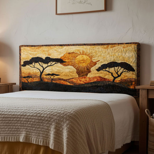 African Earth WN2012001CL Quilted Headboard Slipcover