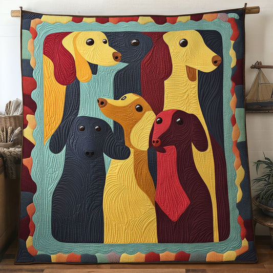 Autumn Friends Dachshund WN2907009CL Quilt
