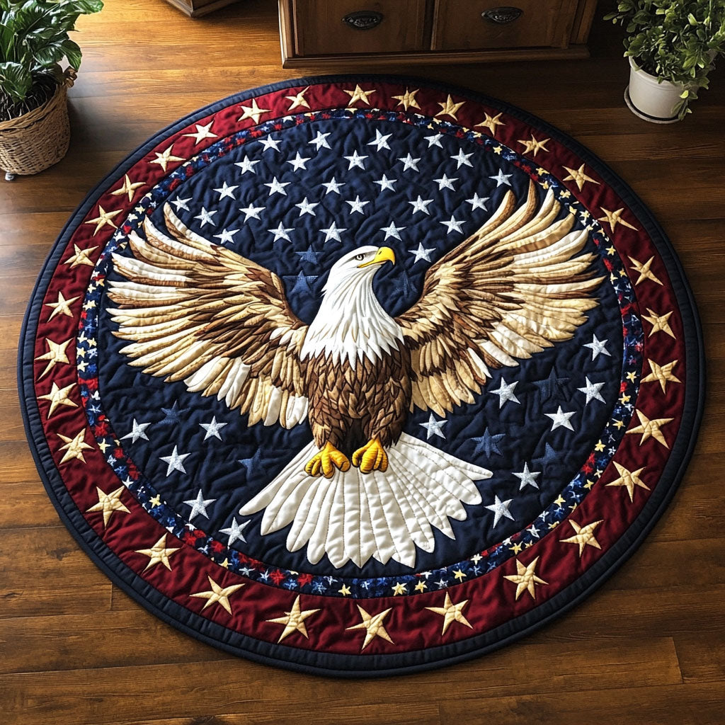 Wings of the Free CM2005006CL Quilted Round Mat