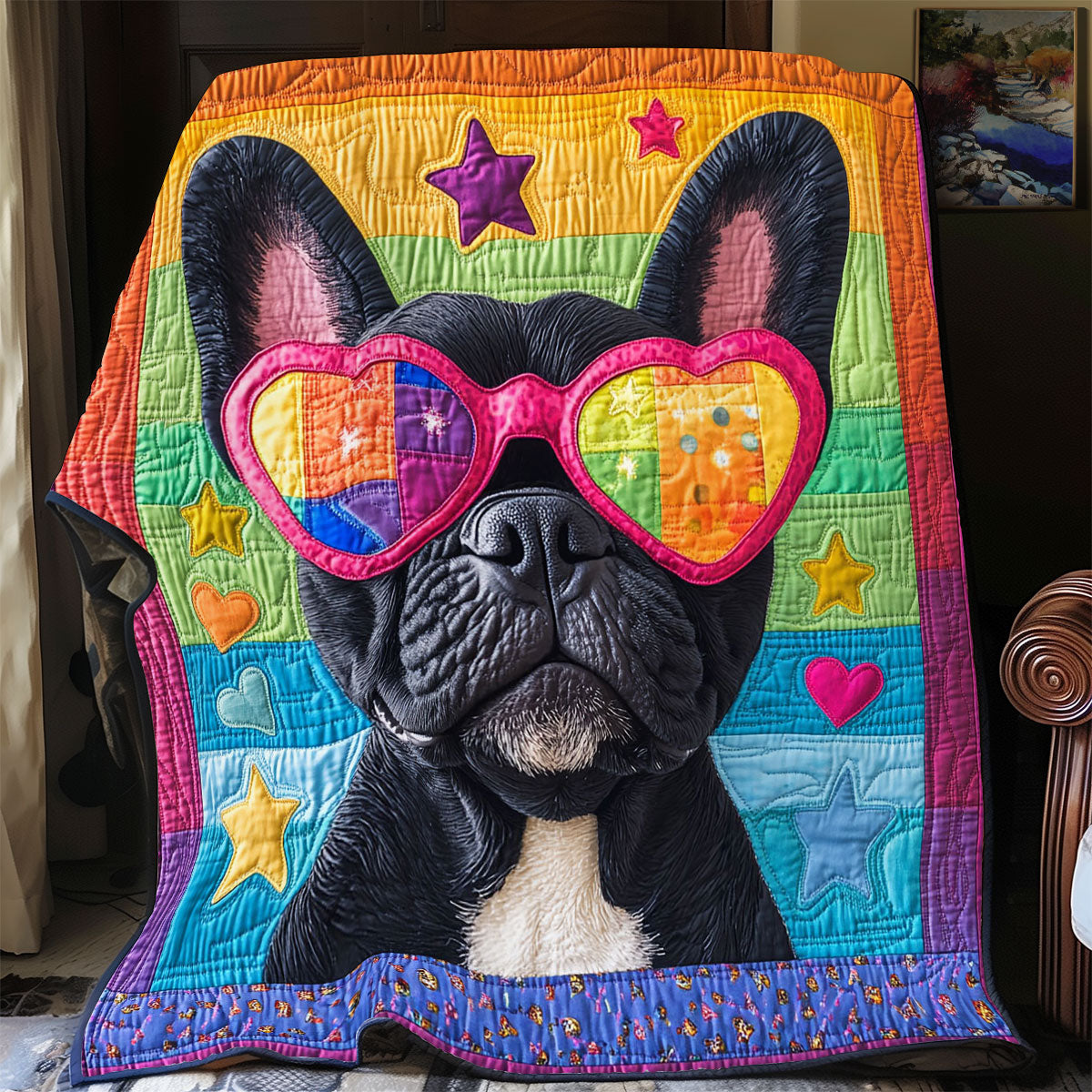 Rainbow Pup CP1107023CL Quilt