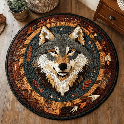 Wolf Gaze CP2306027CL Quilted Round Mat