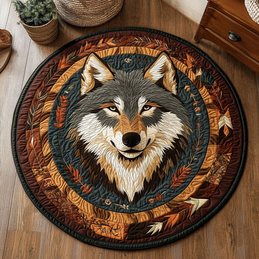 Wolf Gaze CP2306027CL Quilted Round Mat