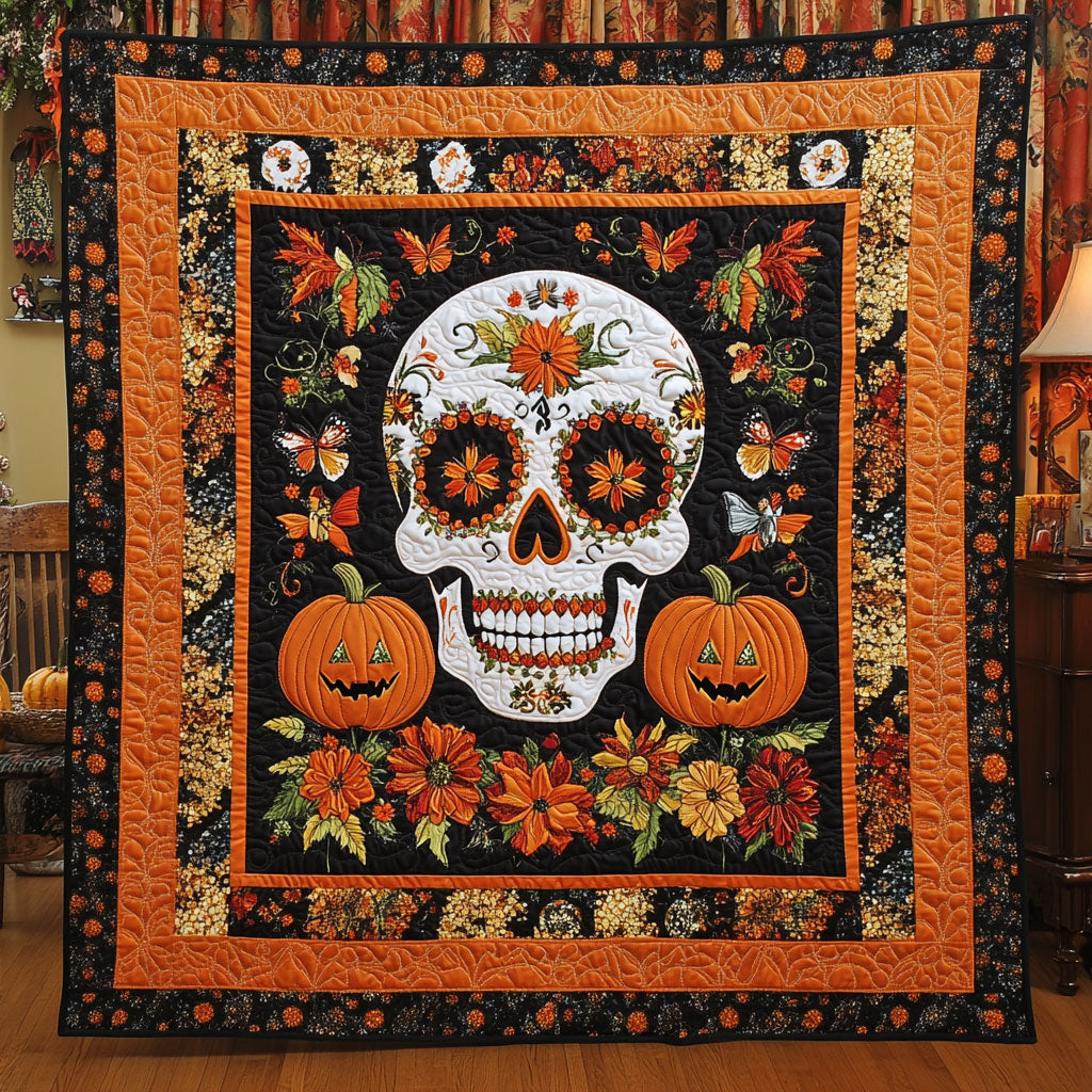 Black Dahlia Skull WN1308012CL Quilt
