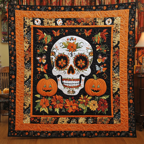 Black Dahlia Skull WN1308012CL Quilt