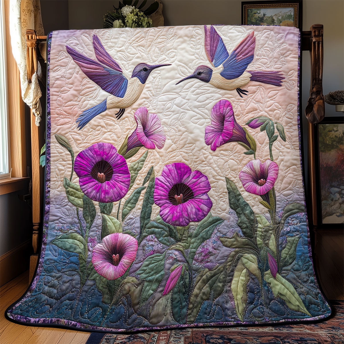 Blooming Hummingbird WJ0901005CL Quilt