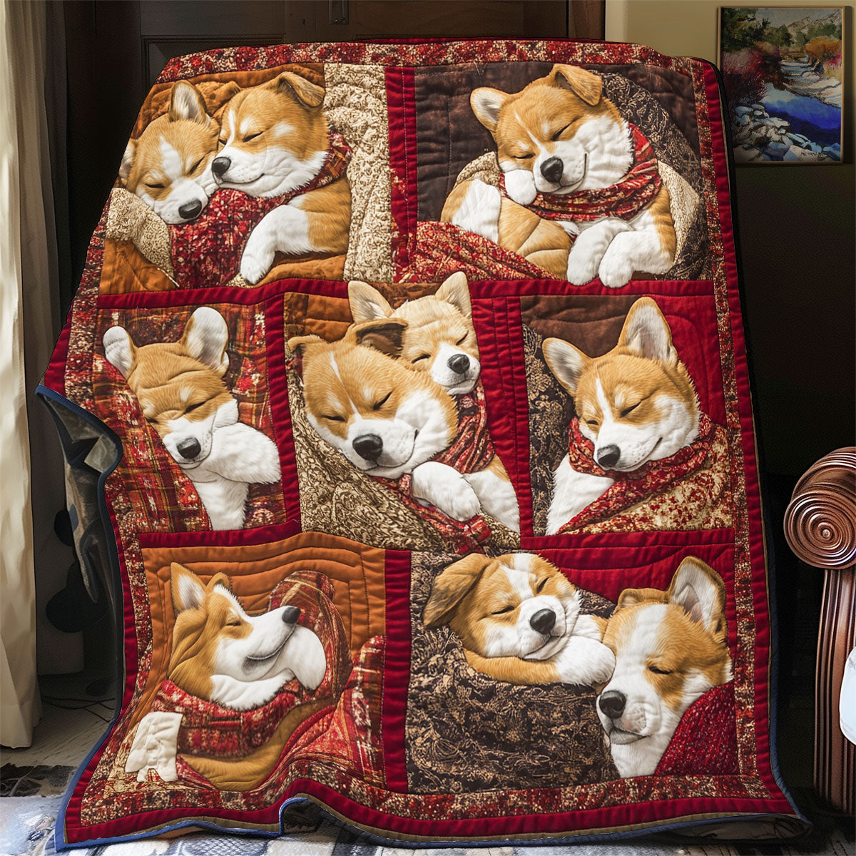 Corgi Calm YR1801021CL Quilt