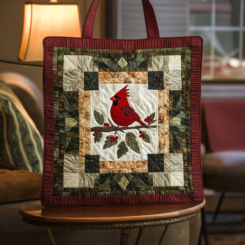Heirloom Cardinal  LT2811008CL Quilted Tote Bag