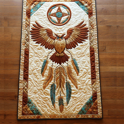 Tribal Owl WY0605025CL Quilted Table Runner