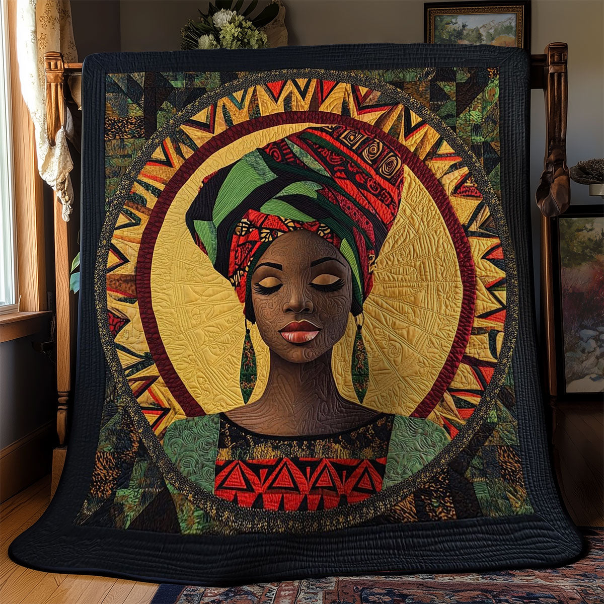 Black Women Portrait WY0503094CL Quilt