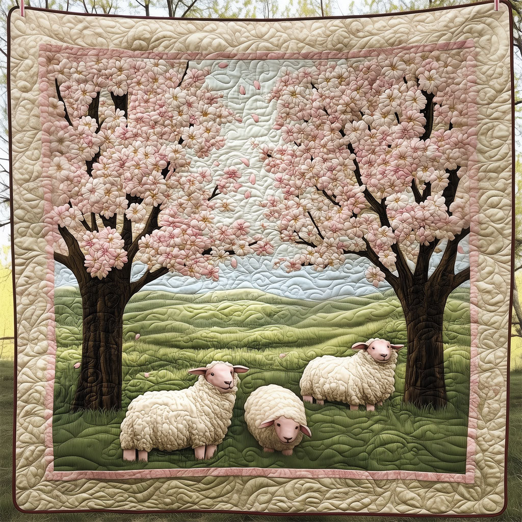 Sheep By The Peachblossom Tree LT1609021CL Quilt