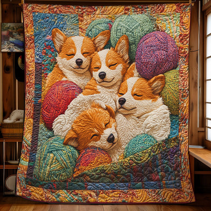 Cozzy Yarn And Corgi WY0901025CL Quilt