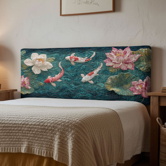 Koi Serenity CP1112001CL Quilted Headboard Slipcover