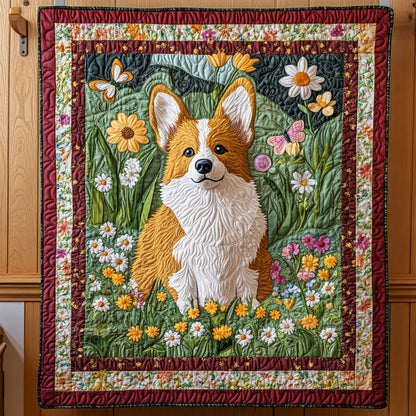 Springtime Corgi CP1208065CL Quilt