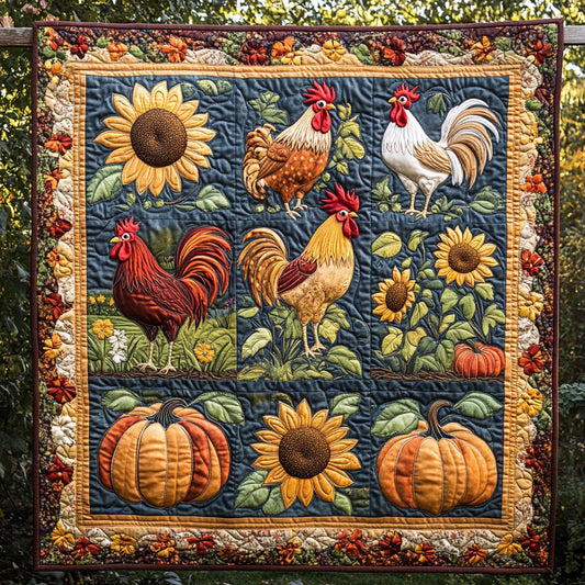 Harvest Rooster WY1308042CL Quilt
