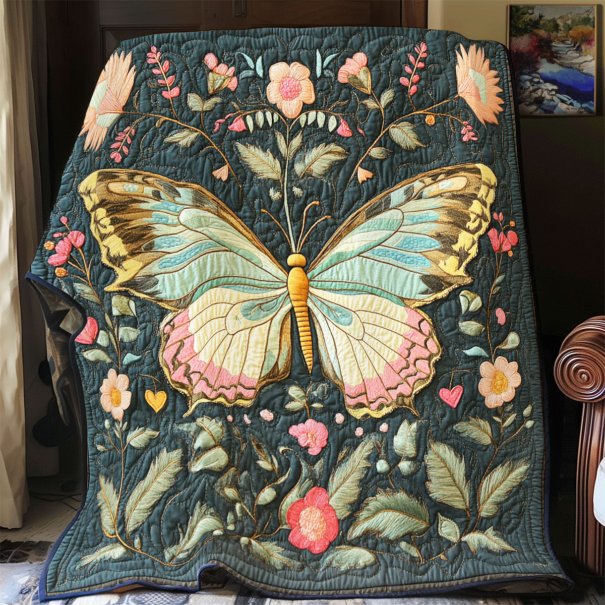 Butterfly In Garden WY0801008CL Quilt