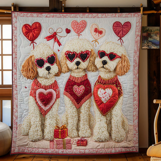 Valentine Poodle WN3112010CL Quilt