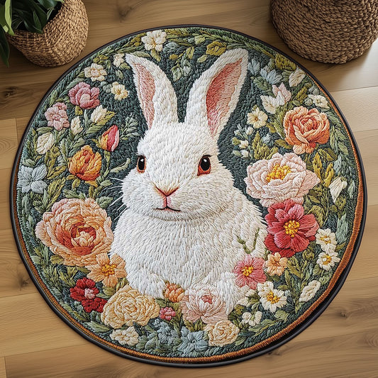 Charming Bunny WN0505025CL Quilted Round Mat