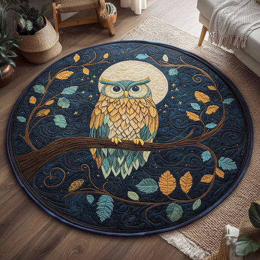 Owl Moon WX1005031CL Quilted Round Mat