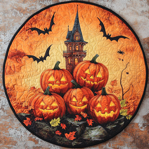 Shadow Of Pumpkins WN0608062CL Quilted Round Mat