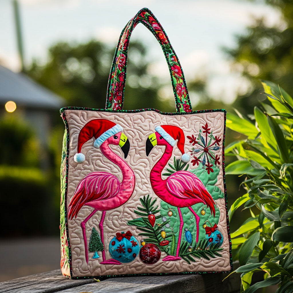 Flamingo Frost Glow WN0210024CL Quilted Tote Bag