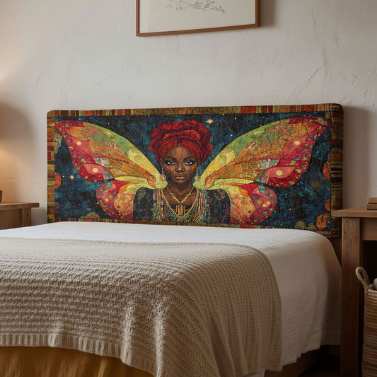 Radiant Black Woman WN2012063CL Quilted Headboard Slipcover