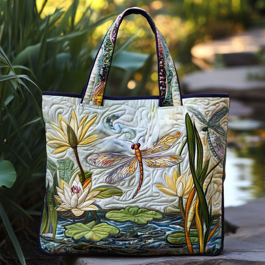 Harmony Dragonfly WN2209041CL Quilted Tote Bag