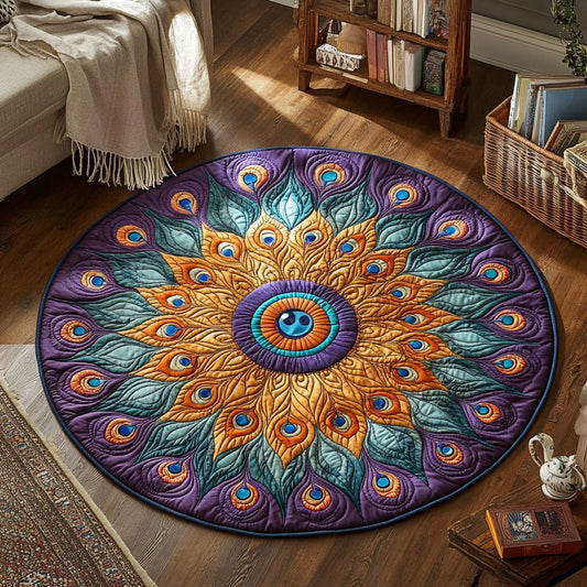 Aurora Plume CP1508036CL Quilted Round Mat