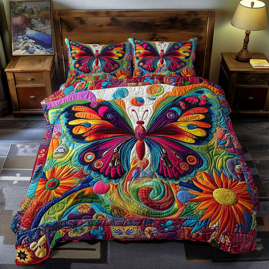 Hippie Abstract Butterfly WY2012014CL Duvet Cover Set