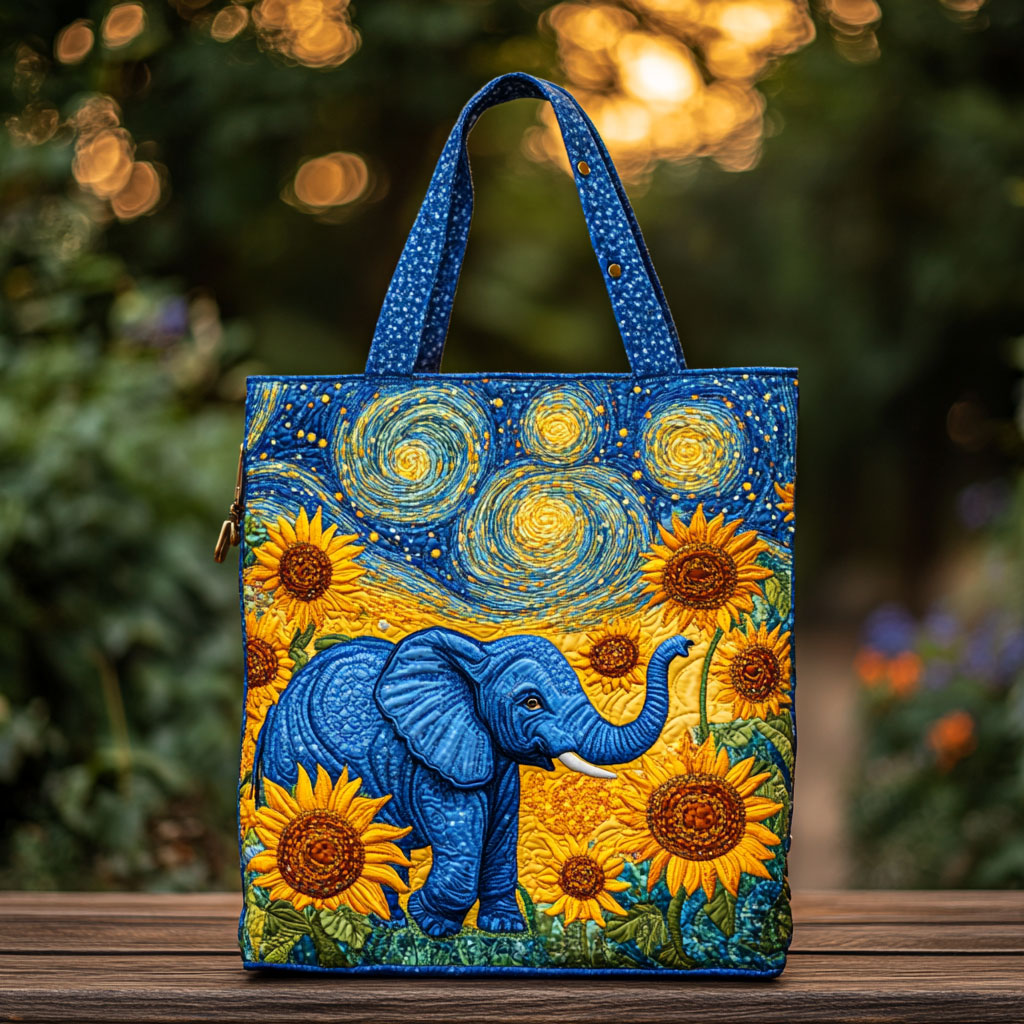 Elephant Shine WN1010032CL Quilted Tote Bag