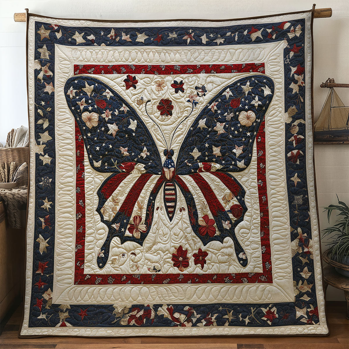 Freedom Butterfly WN1006034CL Quilt