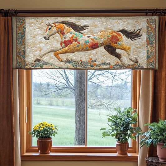 Enchanted Horse Run WN1606044CL Quilted Valance