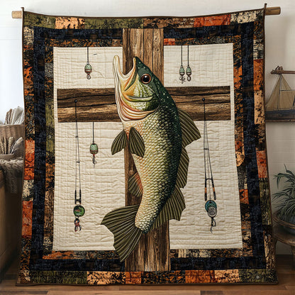Bass Fish Drift Wood WN0412003CL Quilt