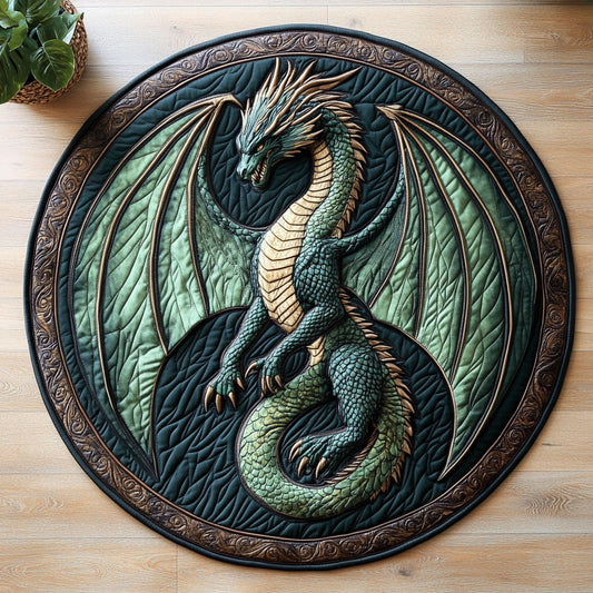 Mystic Dragon CW2305436CL Quilted Round Mat