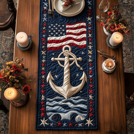 Anchor Waves WN0906069CL Quilted Table Runner