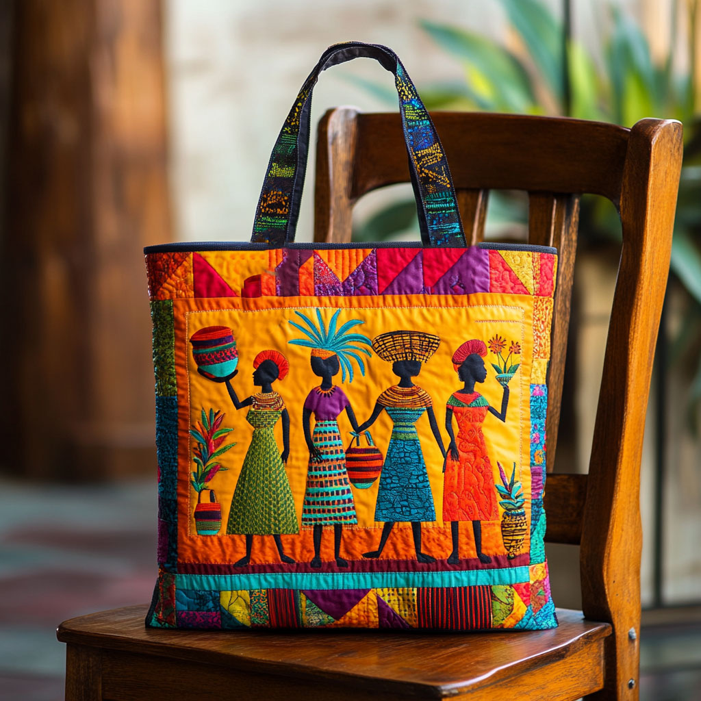 Sunbloom African Woman WN2111020CL Quilted Tote Bag