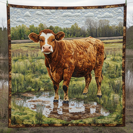 Cow In Rain Puddle LT1909008CL Quilt