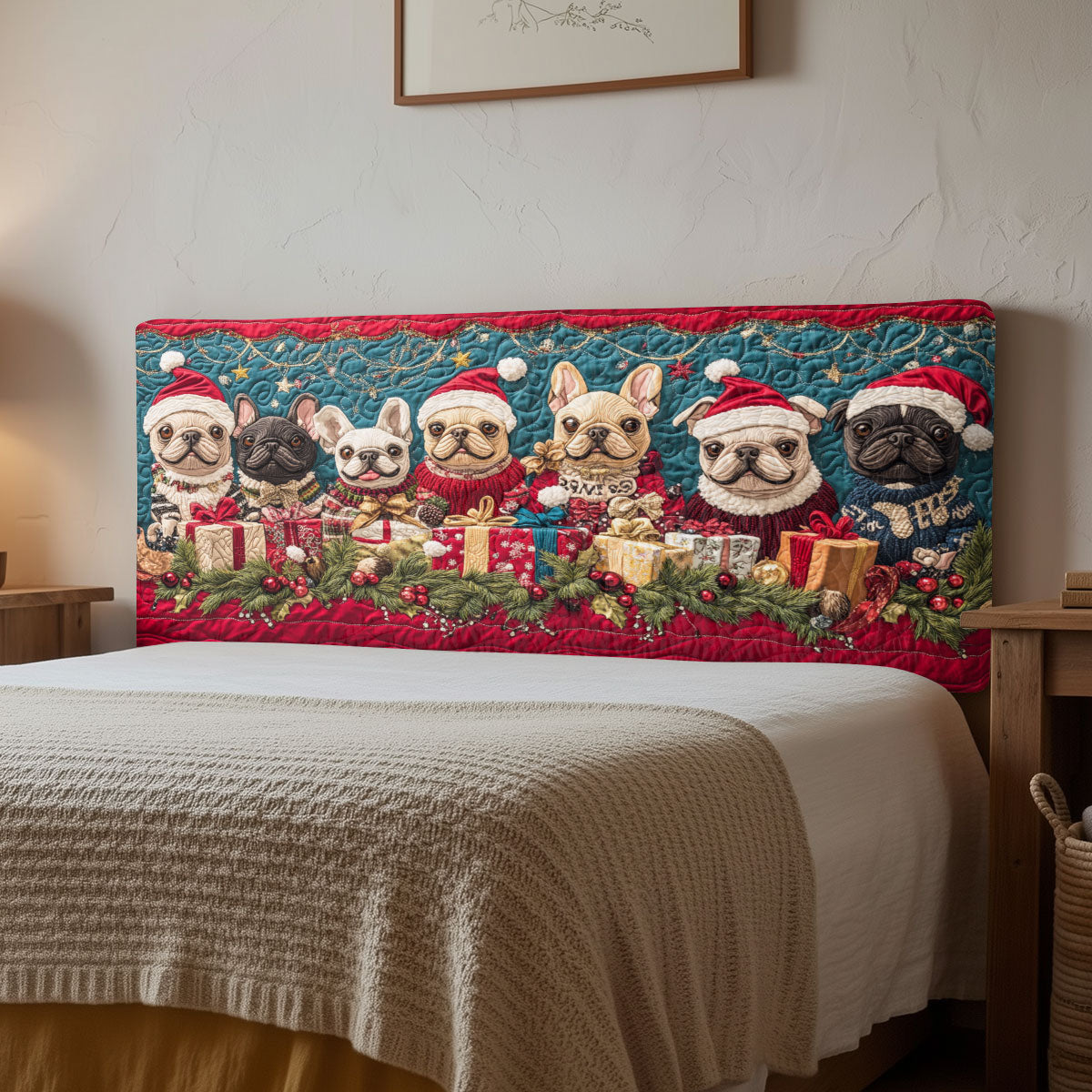 Bulldog Family CW1312005CL Quilted Headboard Slipcover