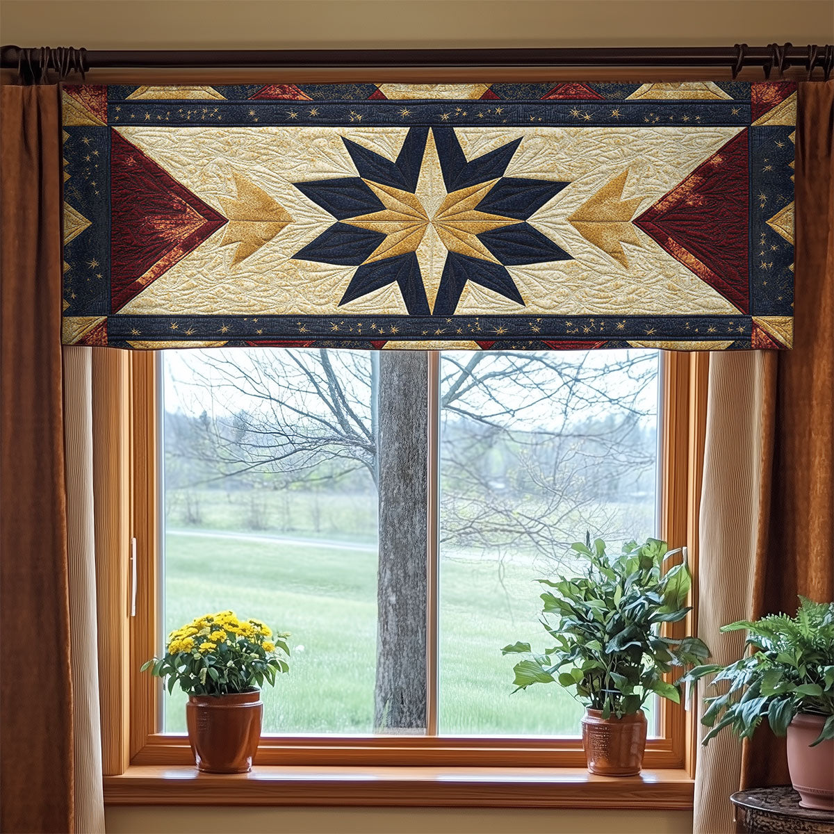 Native Fusion WN2807083CL Quilted Valance