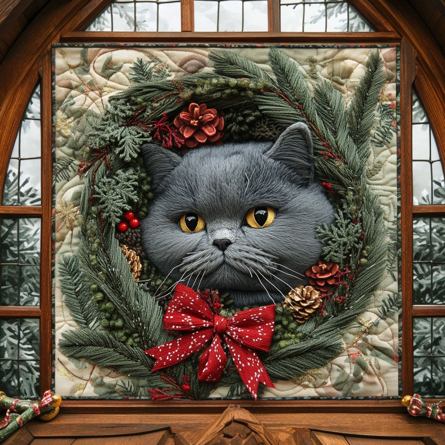 Cat with Ribbon CW0811034CL Quilt