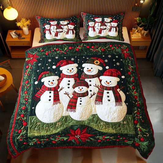 Snowman Family Christmas WP0512063CL Duvet Cover Set